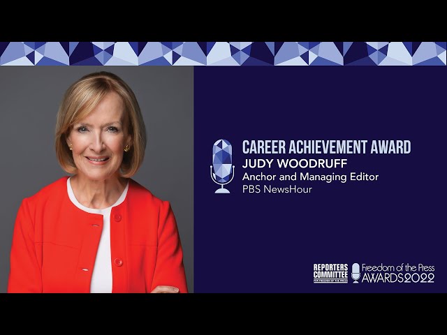 2022 Freedom of the Press Award Winner Judy Woodruff