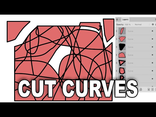 AFFINITY DESIGNER : Cut Curves | Slice Shapes | How To