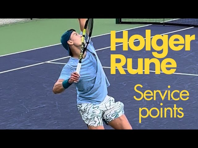 Holger Rune practice in Indian Wells