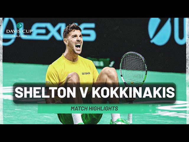 Ben Shelton v Thanasi Kokkinakis | USA v Australia | 2024 Davis Cup Final 8 Match Highlights