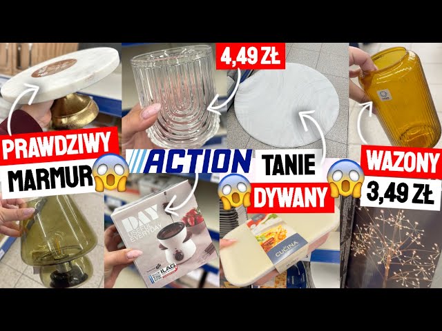 ‼️ ACTION TANIEJ NIŻ w PEPCO 😱 MARMUROWA PATERA,TANIE DYWANY, LAMPY, ZESTAWY do FONDUE ❤️ OGRANIZERY