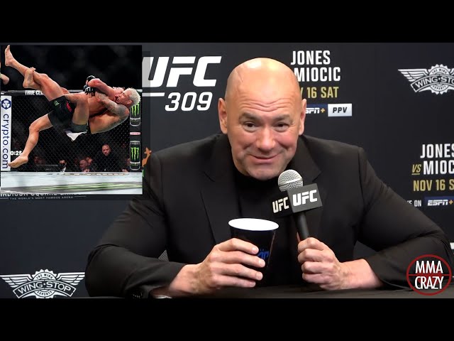 Dana White reacts to Charles Oliveira WIN over Michael Chandler at UFC 309