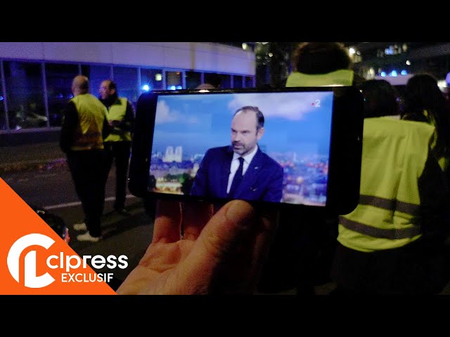 Yellow vests: Demonstration in front of France 2 against Édouard Philippe [4K]