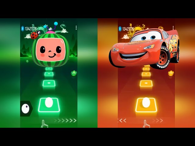 COCOMELON vs CARS 2 | Tiles Hop EDM Rush