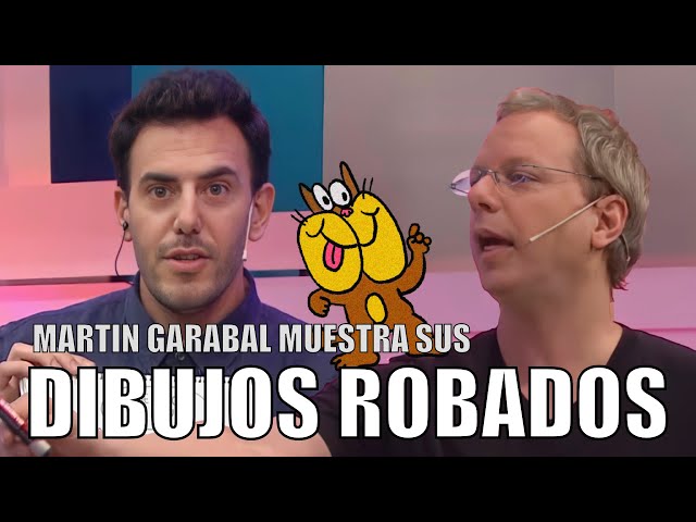 Martín Garabal le muestra sus dibujos robados a Nik