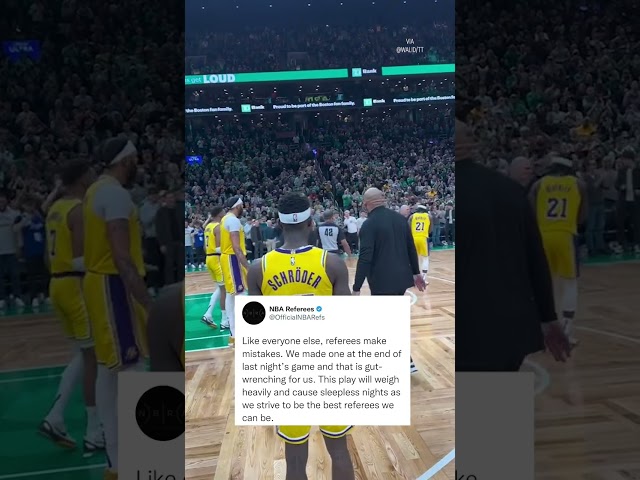 The NBA refs released a statement following the controversy in Saturday's Lakers-Celtics matchup 👀