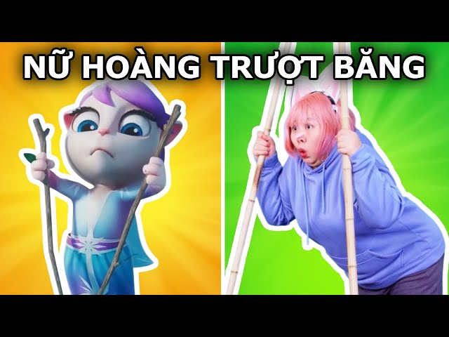 Angela Trở Thành Nữ Hoàng Trượt Băng! | Tổng Hợp Bắt Chước Mèo Tom Và Angela | Woa Parody Vietnam