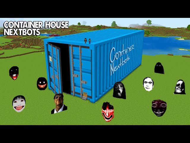 SURVIVAL CONTAINER HOUSE WITH 100 NEXTBOTS in Minecraft - Gameplay - Coffin Meme