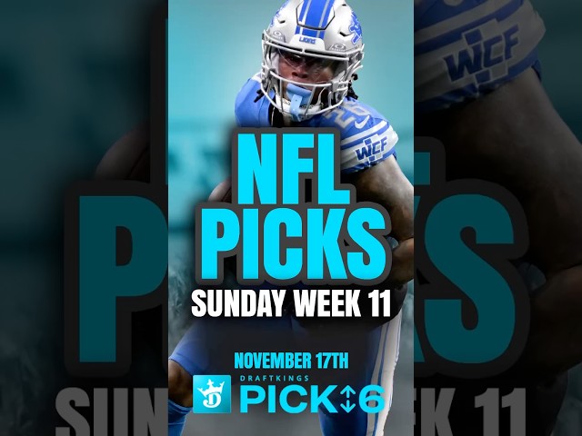 BEST NFL DraftKings Pick 6 Plays Sunday Week 11! 🔥| NFL Picks & Predictions | 11/17/2024