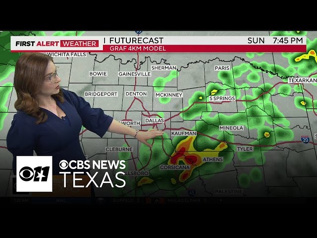 Storms approach North Texas Sunday with severe weather possible overnight into Monday