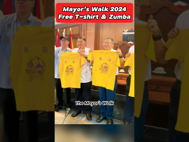 Kuching Mayor’s Walk 2024: Free T-shirt and Zumba 🔥 #shorts #shortsvideo #kuching