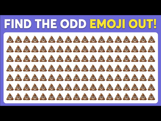 Find the ODD One Out! 💩💩💩 Emoji Quiz | Test Your Skills!