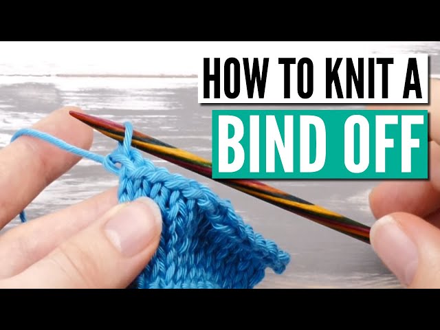 How to bind off knitting stitches for beginners  - Step by step tutorial (+slow mo)