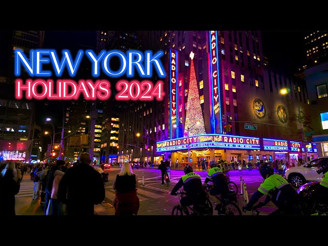 NEW YORK Christmas Walk 2024 🎄 Rockefeller Center, Bryant Park, Macy's - Walking Tour 4K