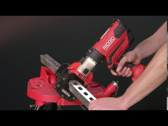 How To Use The RIDGID® StrutSlayr™ Strut Shear Head: Compatible with RP 350 Press Tool