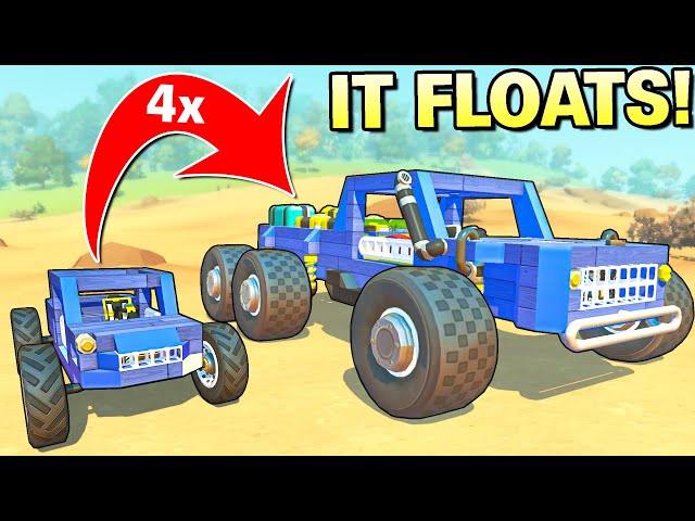 Upgrading My Car Into an AMPHIBIOUS Monster Truck! (Crashlander Survival 7)