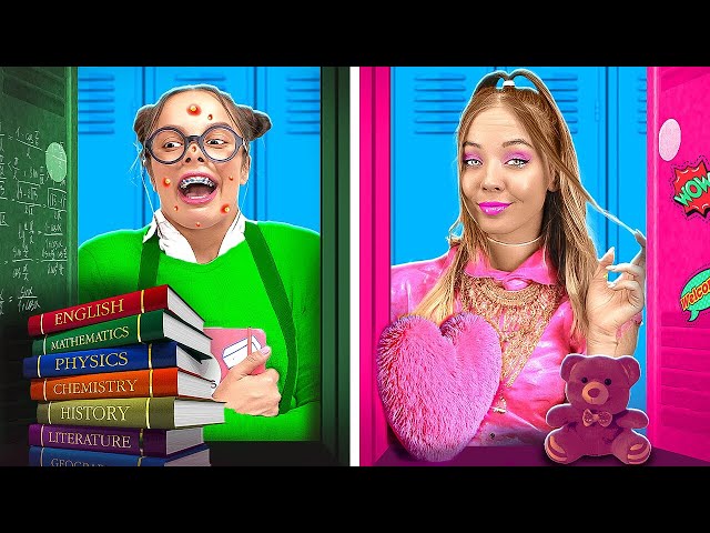 Nerd VS Popular at Prom ! Extreme Makeover from Nerd to Popular Girl!