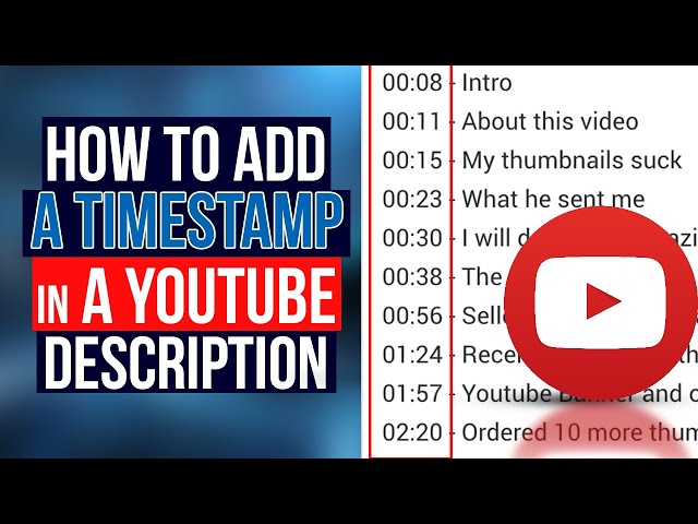 How to add a timestamp in a YouTube description - Quick guide