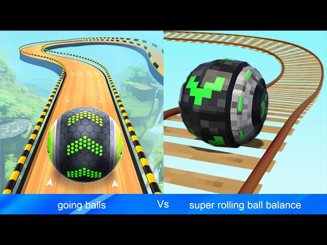 Going Balls Vs Super Rolling Ball Balance - Satisfying Mobile Games