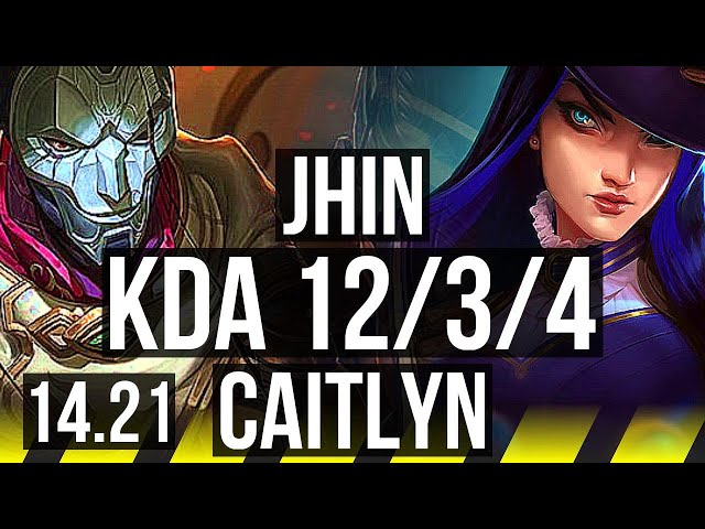 JHIN & Rakan vs CAITLYN & Nautilus (ADC) | 12/3/4, Dominating | KR Grandmaster | 14.21