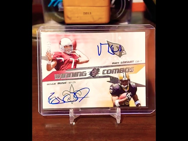 Matt Leinhart & Reggie Bush dual autograph card. 2006 UD SPX Winning Combos. 33/50. @UDVids #USC