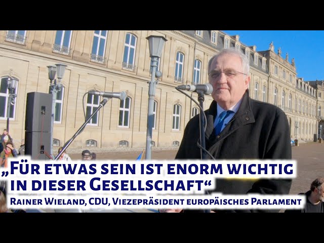 Rainer Wieland, CDU, Vizepräsident EU-Parlament am Holocaust-Gedenktag: „Für etwas sein ist wichtig“