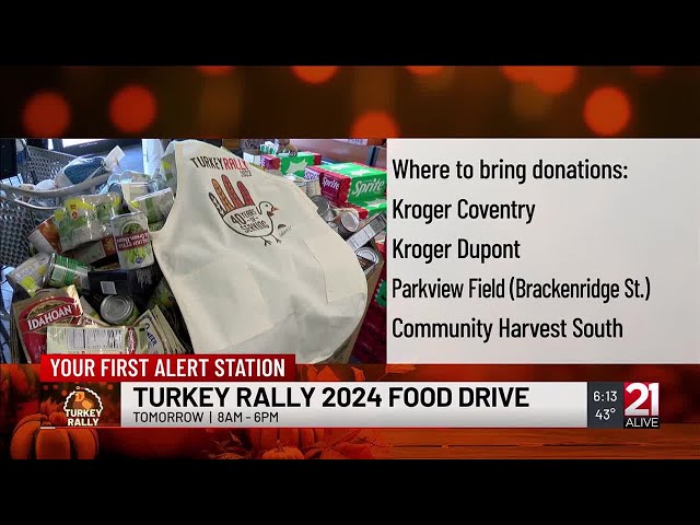 Help local families celebrate Thanksgiving during the 2024 Turkey Rally this Thursday