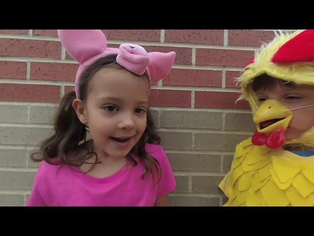 twins dress up like farm animals