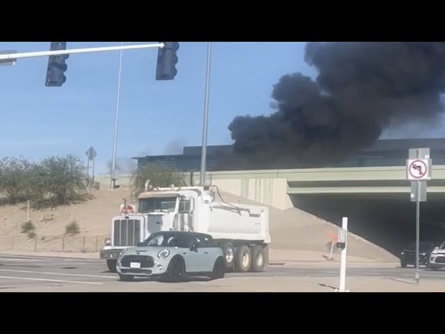 SEEING SMOKE? Large semi-truck fire closes Loop 101 westbound near Hayden Road