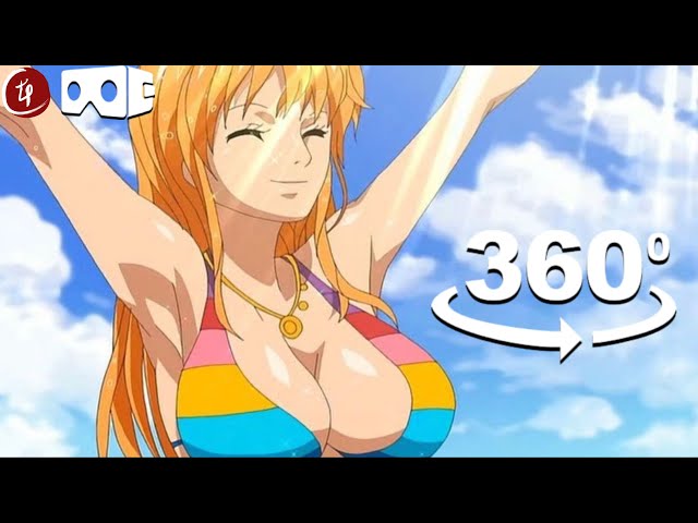 VR 360 - Run with Nami in Cocoa Town - One Piece【8K Video Quality】