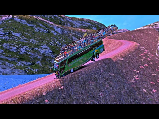 Overloaded bus - the most dangerous road | Euro Truck Simulator 2