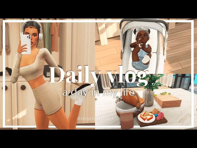 Day In The Life: Mommy Daughter Picnic • The Sims 4 Vlog 📷🤍 Mommy Workout/Deep Cleaning