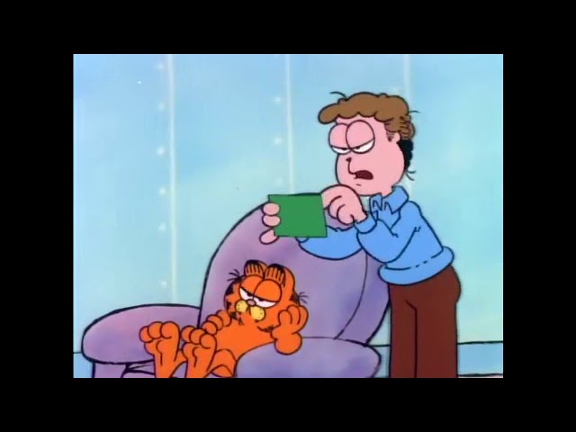 Jon Arbuckle Reading Garfield's Lottery Number for 10 Hours