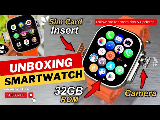 Unboxing 4G LTE Android Smartwatch with SIM & Wifi GPS & Hotspot ASMR