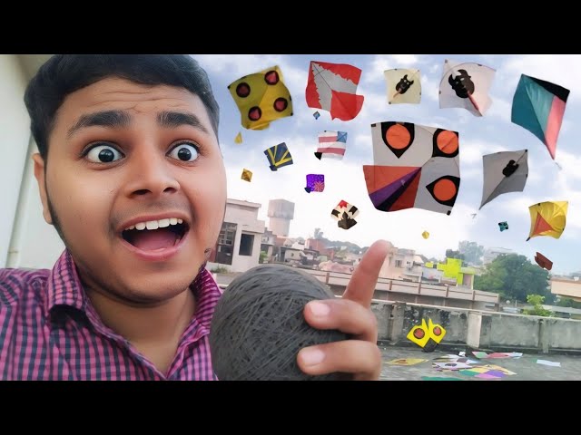 Big Kite Flying 😱 Galti Se Kite Tut Gaye | Kite Looting On RoofTop Cutting Kite