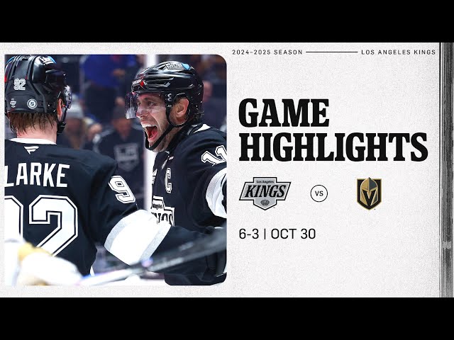 LA Kings Offense EXPLODES for 6 Goals to beat Vegas while Los Angeles Dodgers Win the World Series