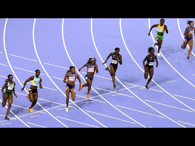 Who won the women's 200m final at the Paris Olympics?