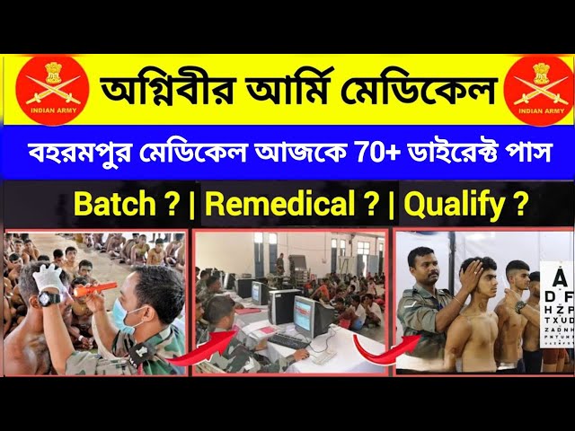 Agniveer Army Medical Test Video 2024 | Baharampur Rally Medical Test Review😱 | #agniveerarmymedical