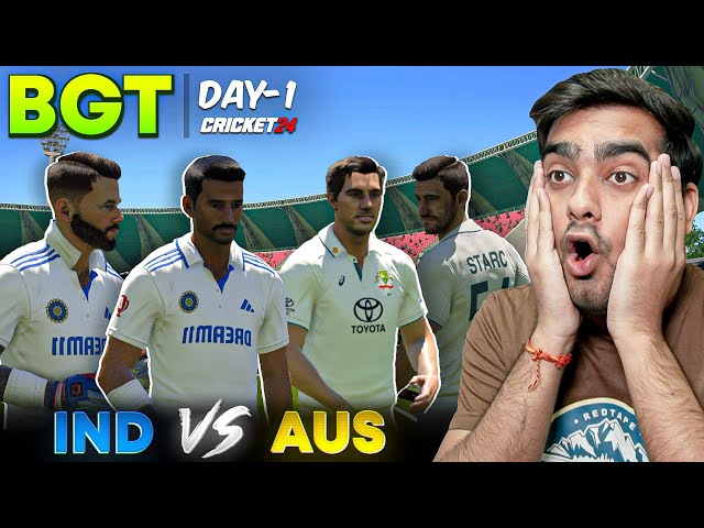 BGT! INDIA Vs AUSTRALIA TEST 1 DAY 1 Cricket 24 (Hardcore Mode)