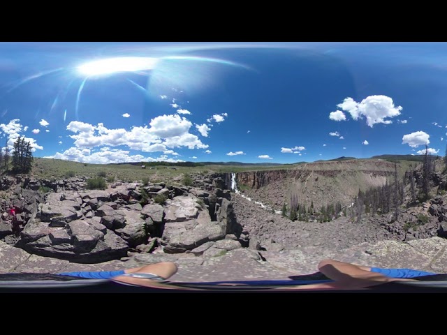 A 360 view of North Clear Creek Falls near Creede, Colorado