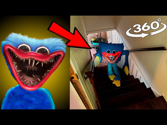 VR 360° Poppy Playtime Huggy Wuggy / He climbed into the house and attacked me! SOS / 360 video