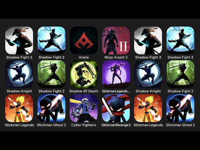 Shadow Fight 3, Shadow Fight 2, Shadow Arena, Ninja Arashi 2, Shadow Knight, Shadow Fight 2....