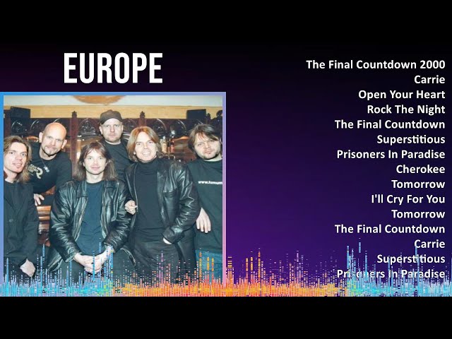 Europe 2024 MIX Favorite Songs - The Final Countdown 2000, Carrie, Open Your Heart, Rock The Night