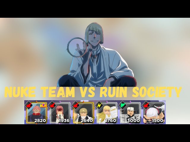 Nuke Team Vs Ruin Society! Did 4 Units Cook? I Anime World Tower Defense