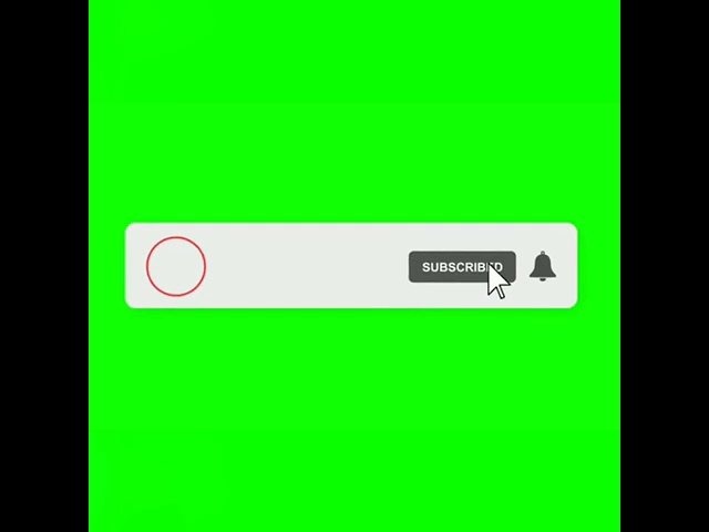 Green Screen Subscribe button and bell 🔔 icone