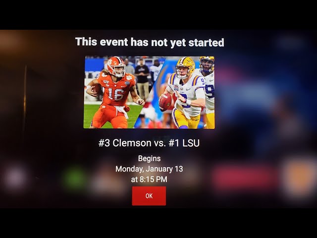 NCAA COLLEGE FOOTBALL CHAMPIONSHIP IN 4K TOMORROW NIGHT! CLEMSON VS LSU!