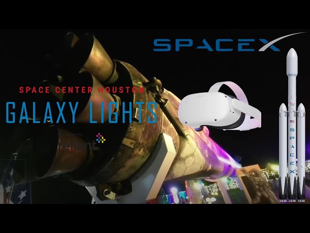 SpaceX Falcon 9 in VR180 3D 4K - Galaxy Lights - Johnson Space Center, Houston TX USA