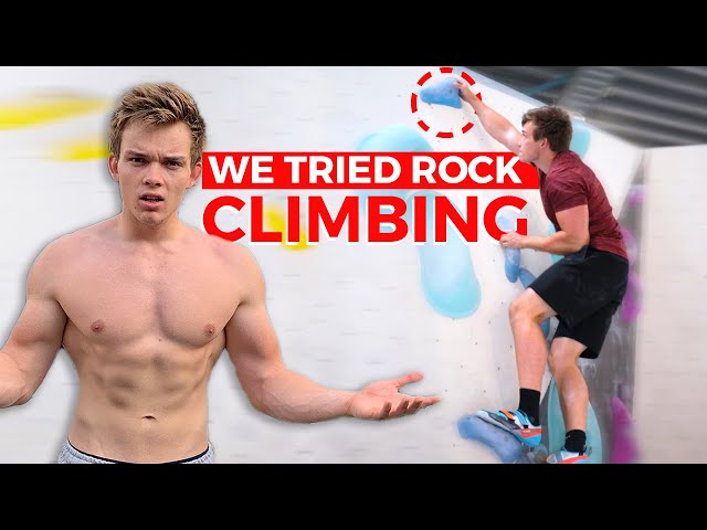 We Tried ROCK CLIMBING! | Calisthenics Athletes Try Bouldering