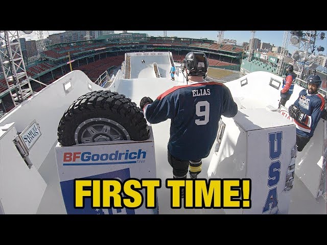 Hockey Players try Red Bull Crashed Ice Track for the first time WITHOUT Practice!