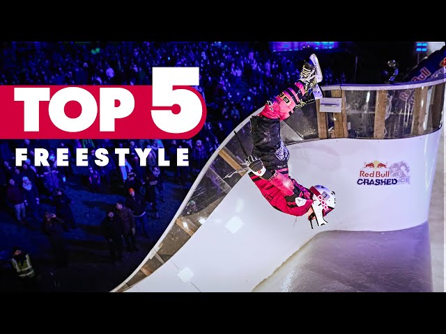 Top 5 Crashed Ice Freestyle Tricks | Red Bull Top 5